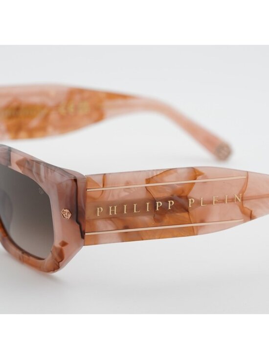 Philipp Plein SPP066M 06Z8 Sunglasses Opaline Geometric Frame, Grey Lenses main image 8